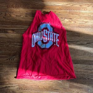 Ohio state halter top open back braided back size medium